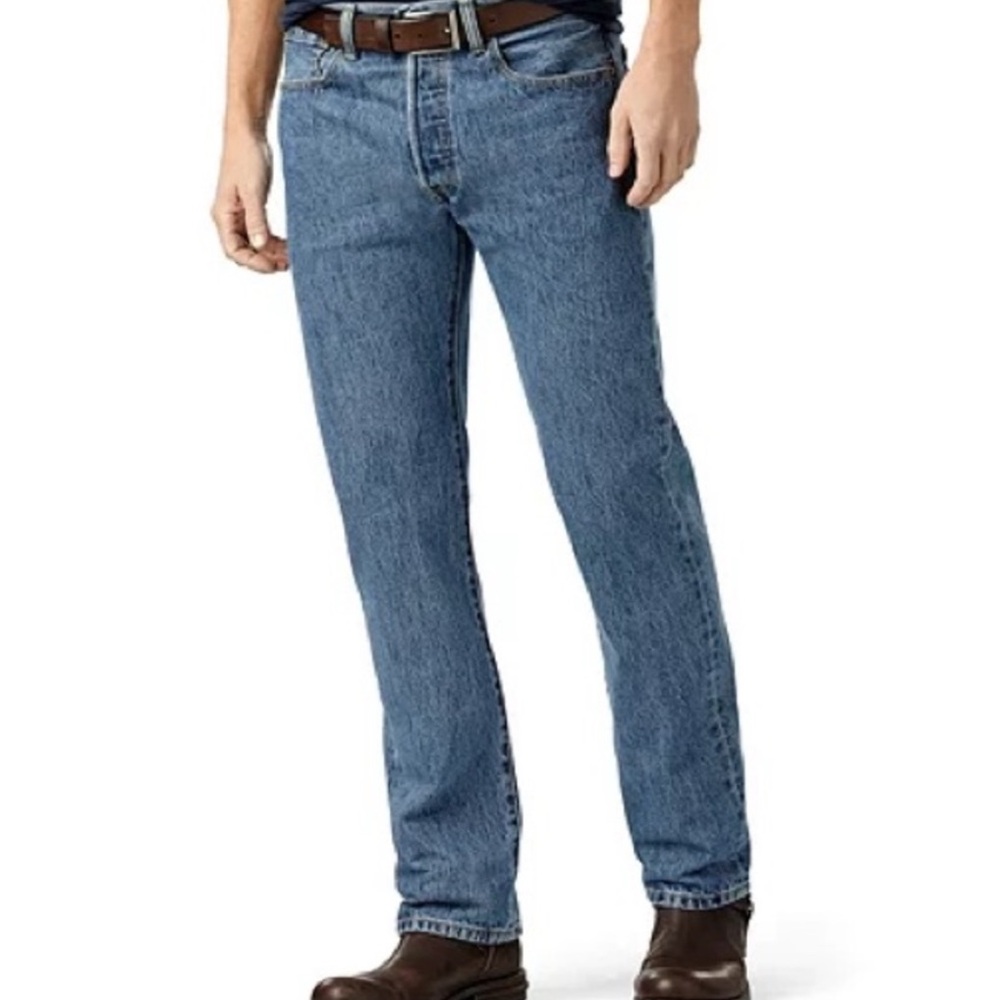 Levi 501 Men Jeans Straight Leg Button Fly 36W 32L